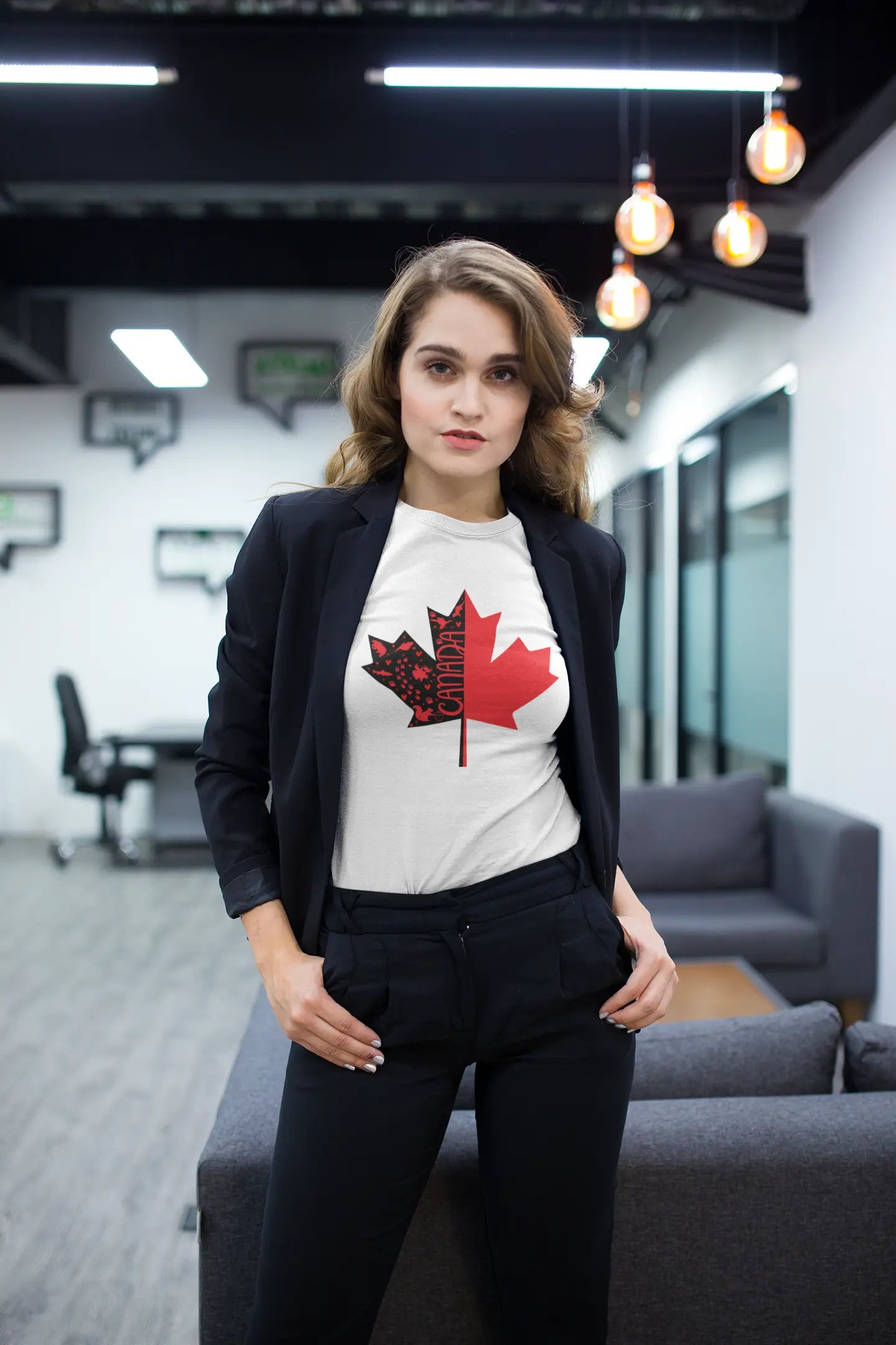 T-shirt feuille d'érable La Boutique à Chichi