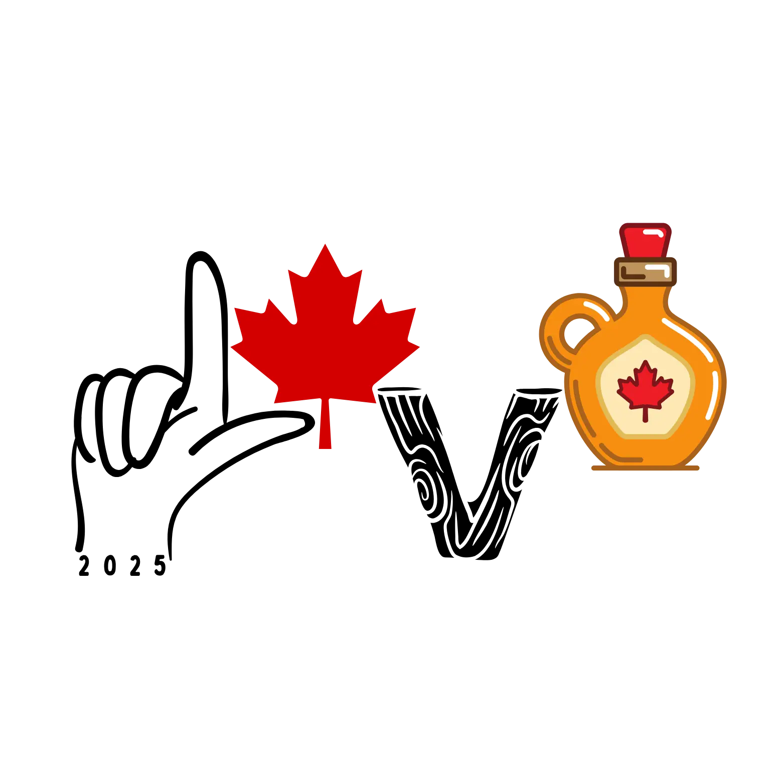 T-shirt Je love mon Canada La Boutique à Chichi